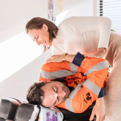 Dr Lydia performing a side-posture correction